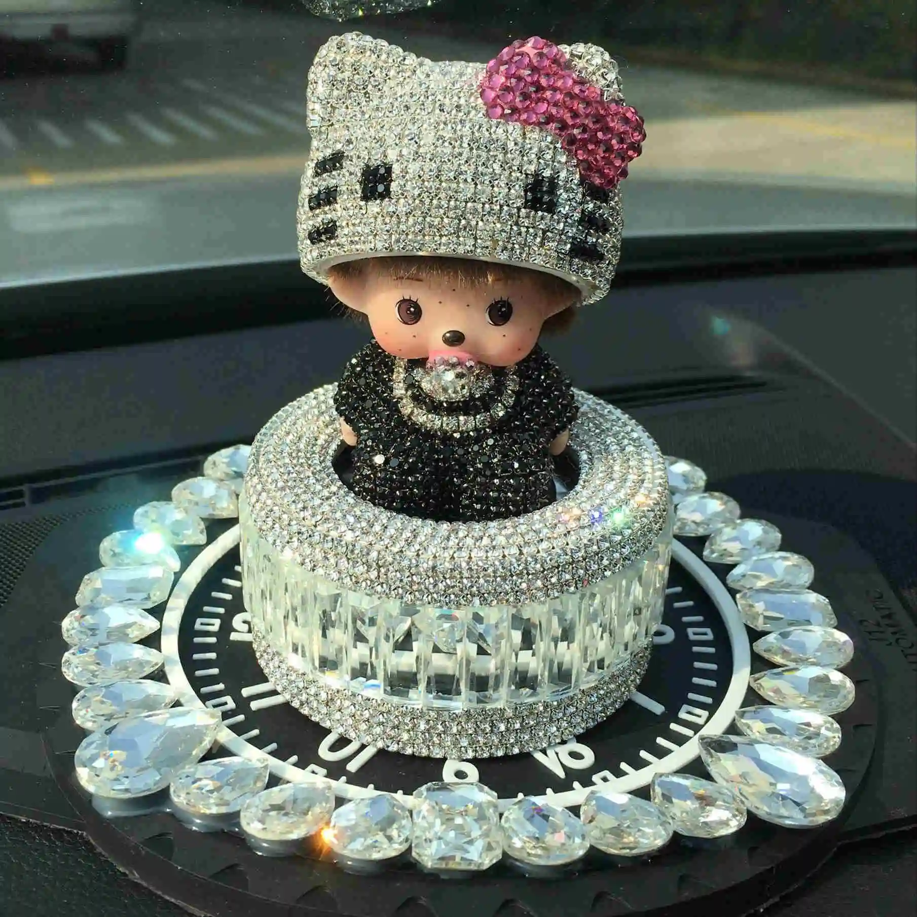Милая ручная водная дрель с кристаллами, пояс для дрели, автомобильный орнамент, автомобильный запах, автомобильный освежитель