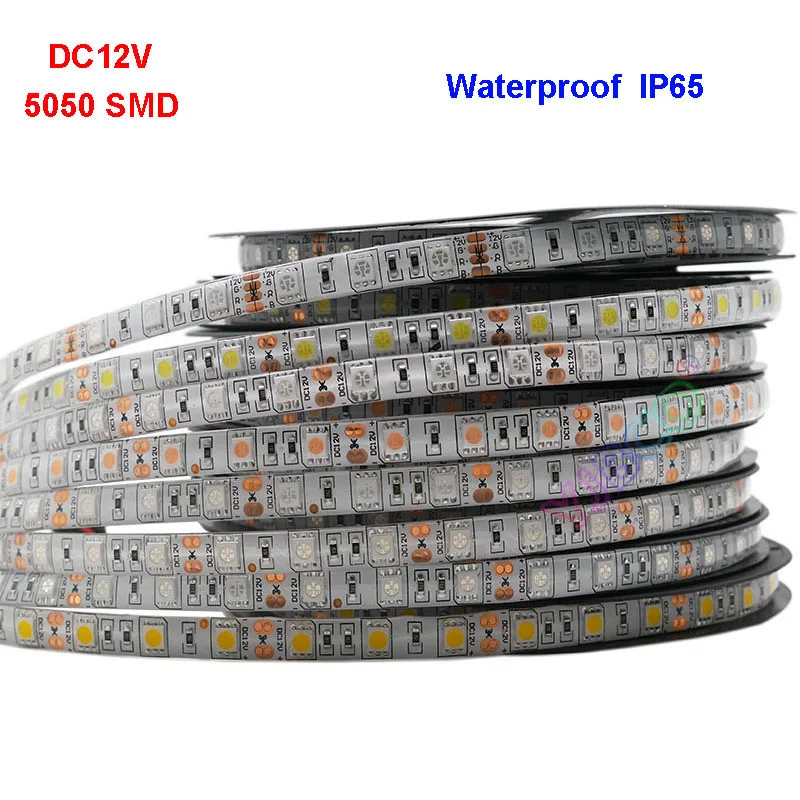 

5m DC12V 60led/m RGB/White/Warm white/Red/Green/Blue/Yellow Led Strip Tape Lamp Diode Flexible 2835 5050 Led Strip light tape