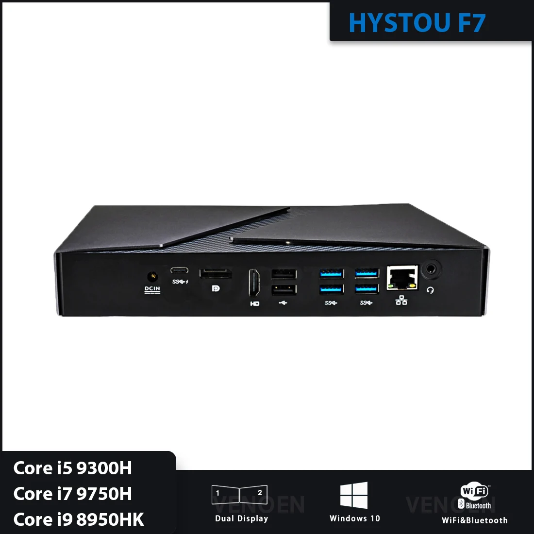 HYSTOU Мини ПК i9 8950HK Windows 10 pro GeForce 4G PCIE * 4 двойной DDR4 игровой компьютер HDMI DP WiFi |