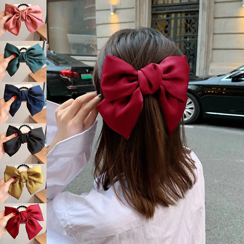 Fashion Big Large Bow Hairpin Hair Rope For Women Girls Trendy Ladies Hair Clip New Cute Barrette Hair Band Hair Accessories
