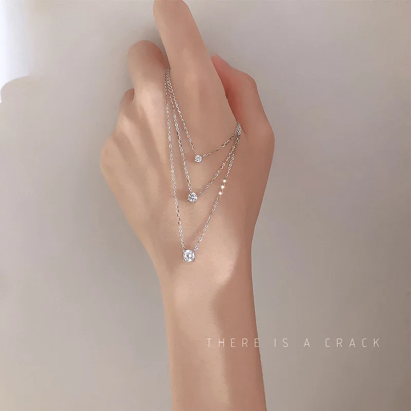 Ожерелье Louleur из серебра 925 пробы, 0,3 см/0,4 см/0,5 см, циркониевое ожерелье для женщин, модное ювелирное изделие
