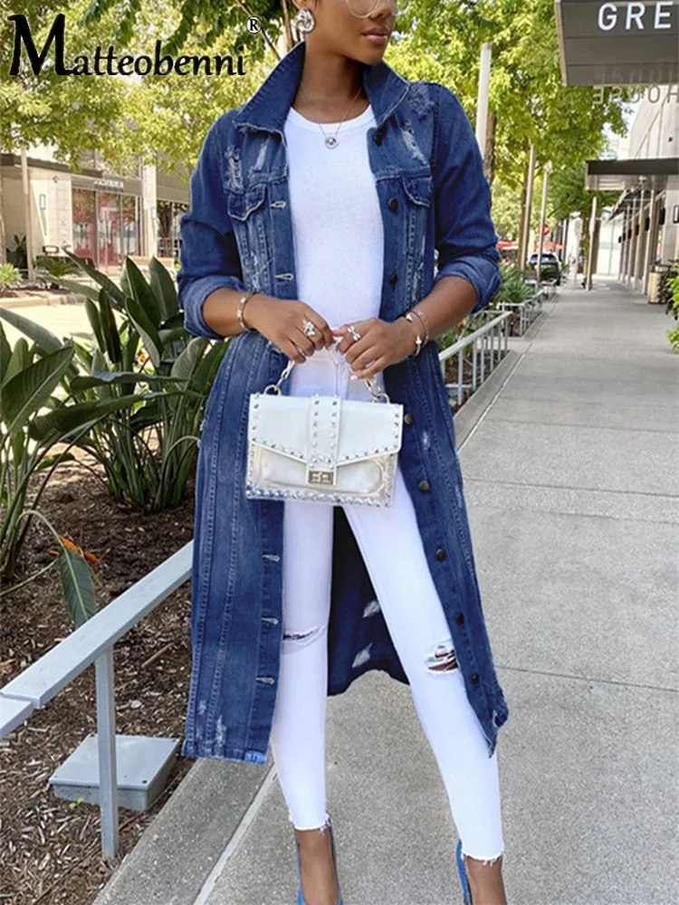 New Autumn Winter Women Jackets Ripped 