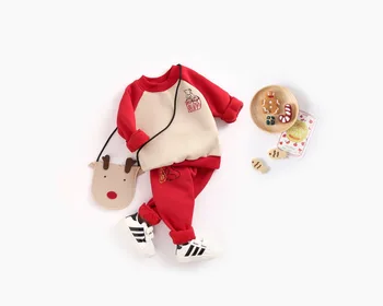 

2Pcs Baby Girls Kids Mouse Cartoon Long Sleeve Tracksuit Coat Pants Outfits Casual 0-2T Winter Thick Plush Children Clothes Kid