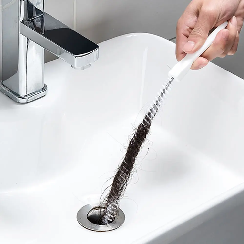 45Cm Depilazione Detergente Per Trabocco Lavello Vasca Lavello Spazzola Per La Pulizia Delle Fognature Bagno Cucina Pieghevole Idraulico Strumento Di 