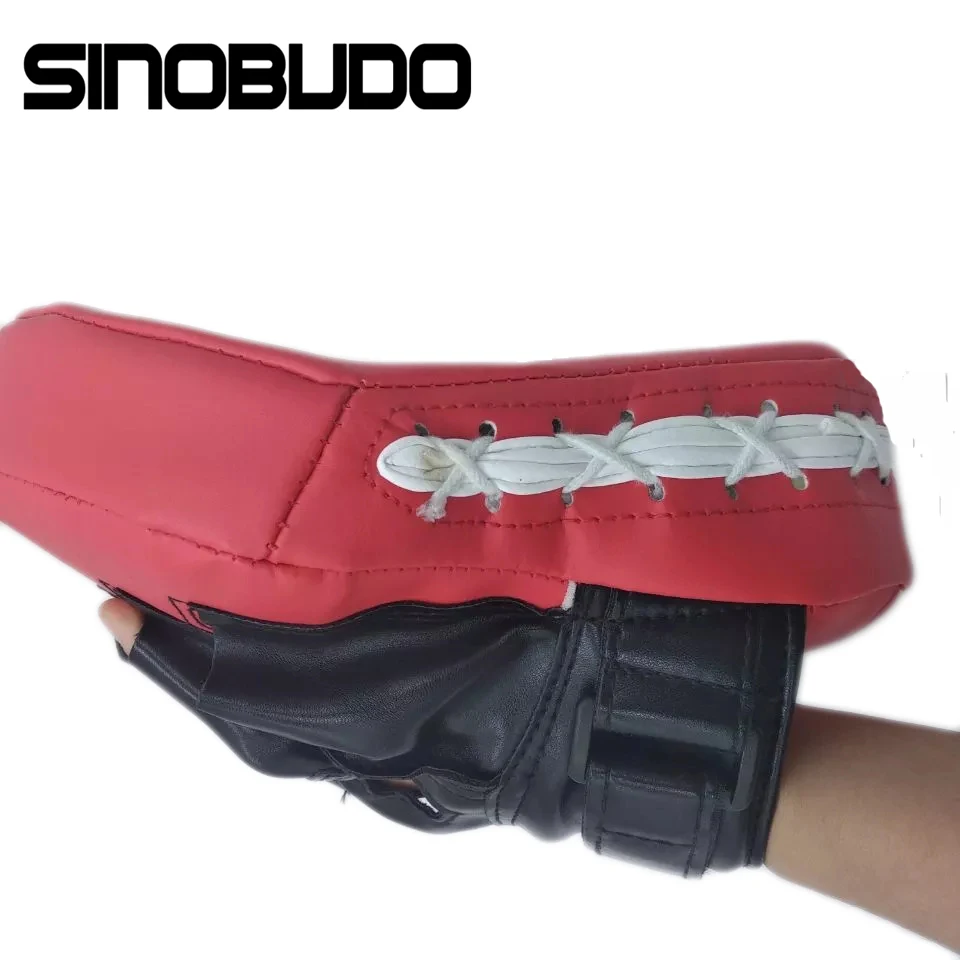 

Красные перчатки SINOBUDO для тхэквондо, боксерские накладки для мишени для муай-тай, перчатка для кикбоксинга, MMA, тренировочная полиуретановая пена, боксерские накладки для мишени
