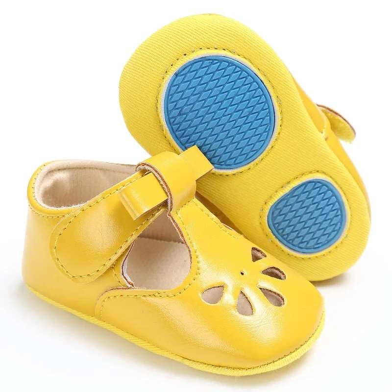 2020 Retro Newborn Infant Baby Girls Sandals Prewalker Non-slip Hollow Princess Summer New PU Leather Shoes 0-18M