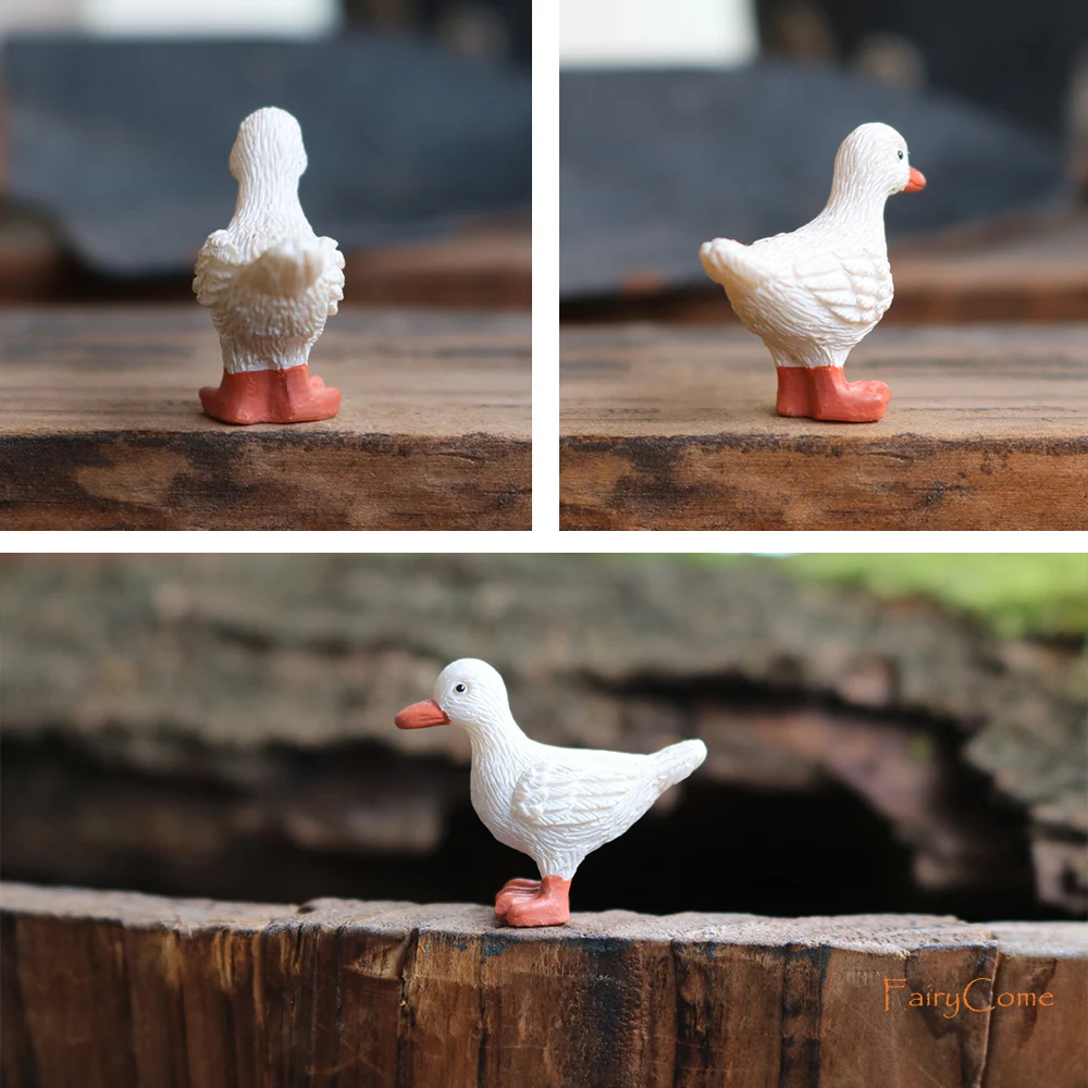 Resin Miniature Animals Fairy Garden Mini Forest Farm Animal Realistic Micro Tiny Animals Figurines Squirrel Chicken Bunny Set