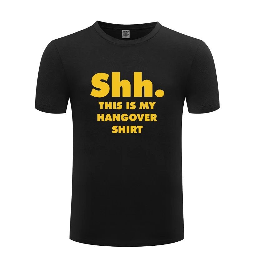 Мужская футболка с надписью This is My Hangover круглым вырезом и короткими рукавами