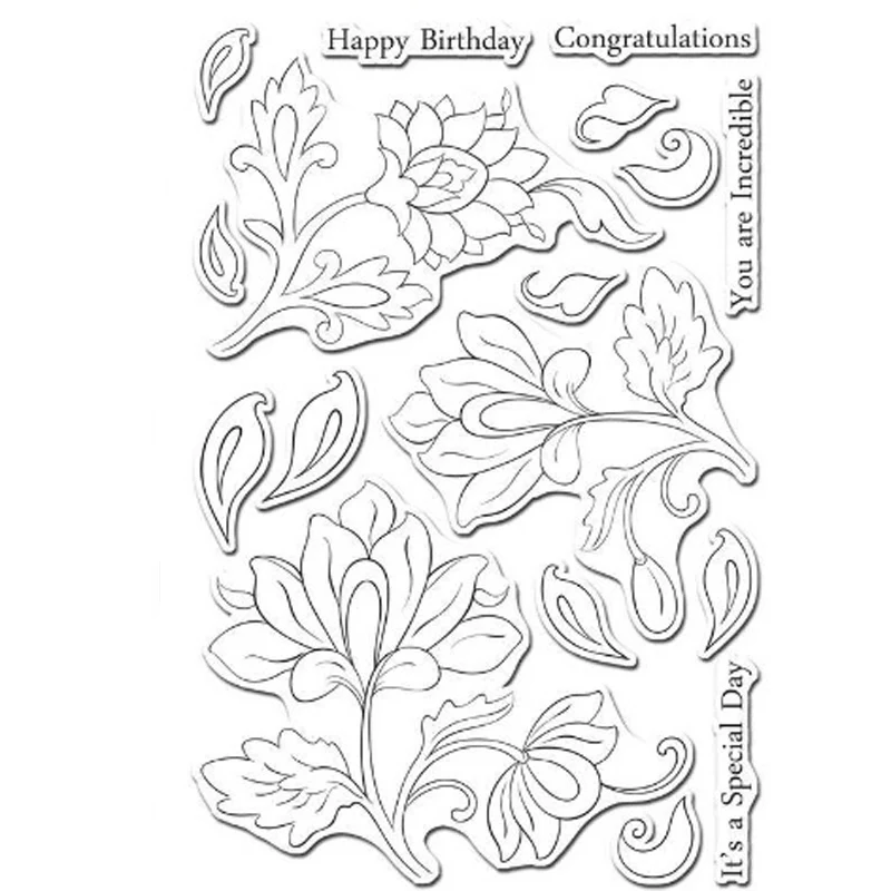 Transparent clear stamps Stencils for DIY Scrapbooking Stamp Decorative Embossing card making