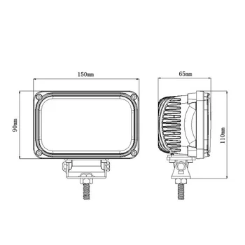 

Motorcycle 4D Lens Headlight Off-road LED Spot Work Light Auto Aux Light 24W High Quality Material