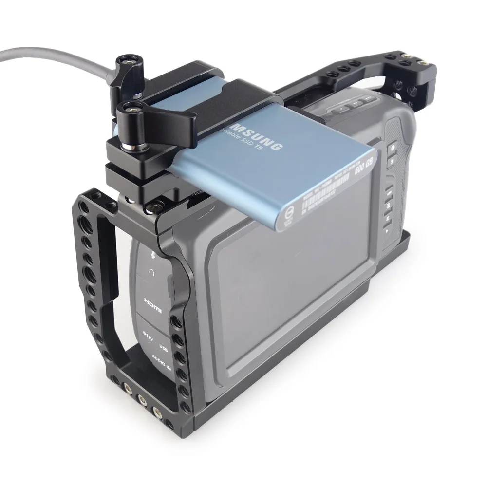 MAGICRIG BMPCC 4K клетка для видеокамеры с T5 карта SSD Крепление зажим для Blackmagic Карманный кинотеатр камера BMPCC 4K