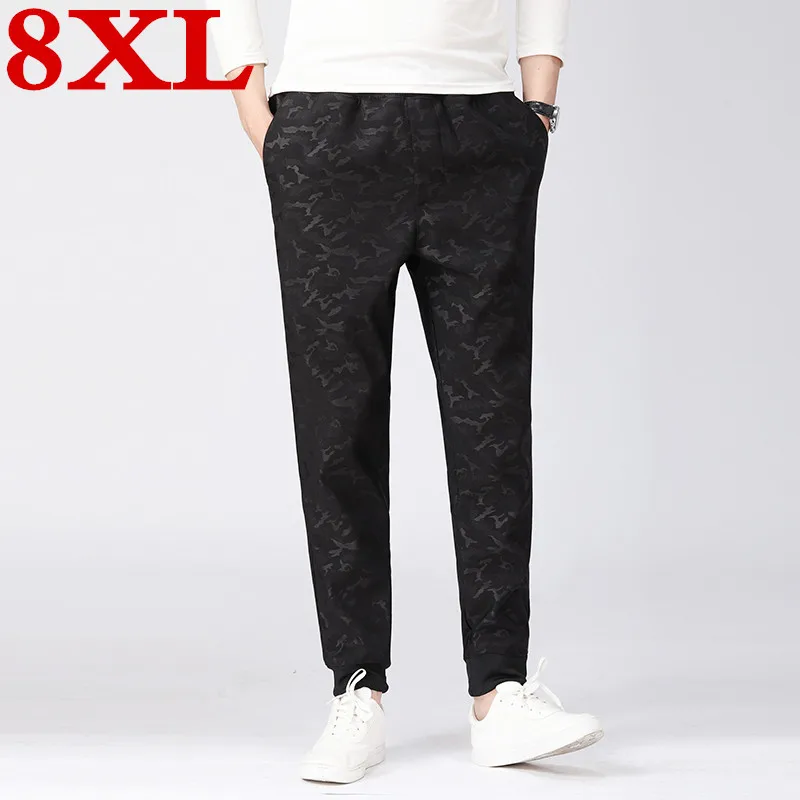 plus size 8XL 7XL New Mens Long Sweats Pants Casual Joggers Elastic Waist Fitness Workout Sweatpants Camouflage pants | Мужская одежда