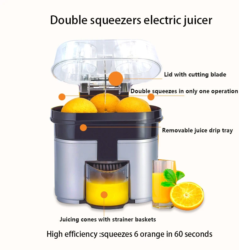 Double press two sets of electric orange juicer squeezes lemon original juicer 4