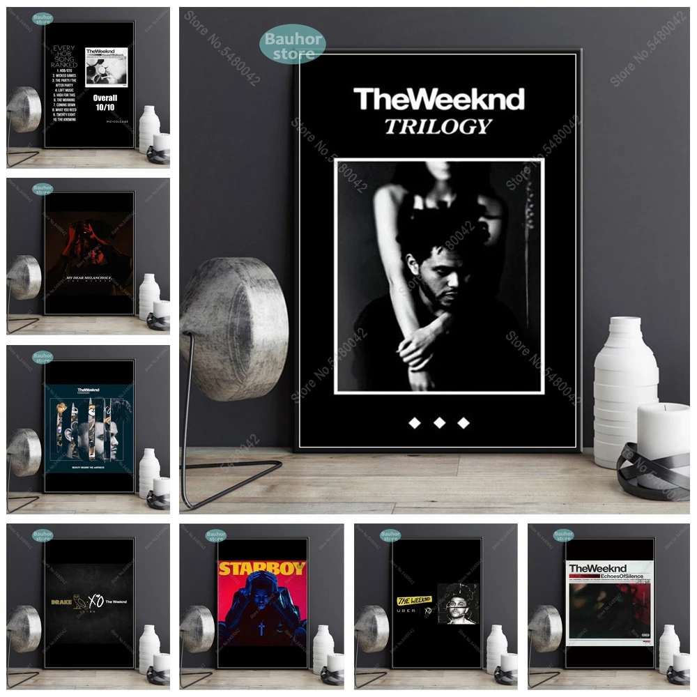 The Weeknd Poster Wall Art Trilogy Music Album Cover Canvas Painting Posters And Prints For Room Decorative Home Decor Painting Calligraphy Aliexpress