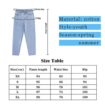 Youth style ripped jeans for women clothing high waisted jeans boyfriend 2020 spring new fashion Harem Pants Zipper Fly blue 10