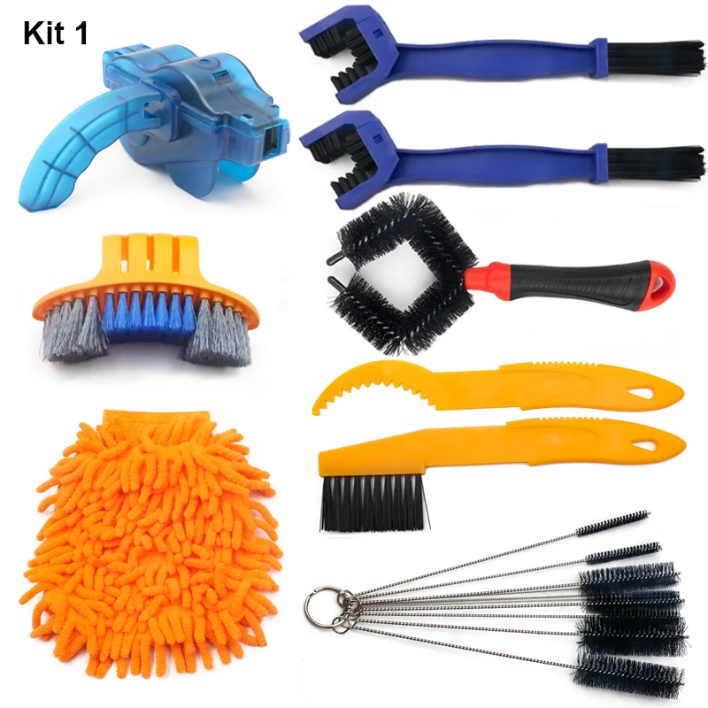 Sportneer Bike Cleaning Kit Including Bicycle Chain Scrubber, 8pcs Bike  Cleaner Brush Tool for Mountain