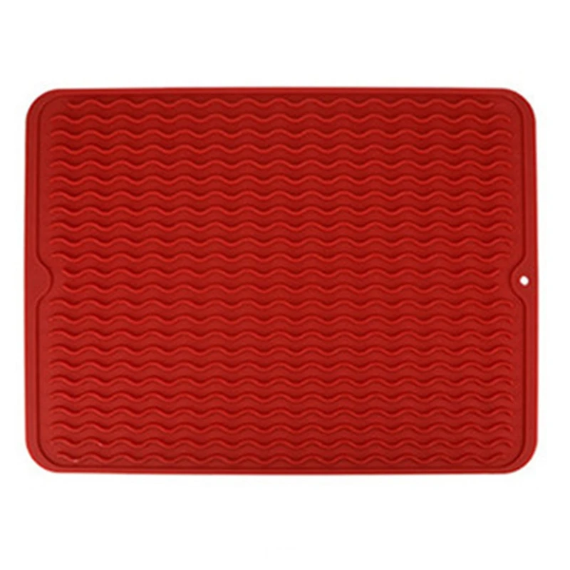 Multifunctional Silicone Mat Cup Pad Diy Kitchen Waterproof Heat Mat Coaster Tableware Placemat Table Mat for Drying Dishes - Цвет: Red