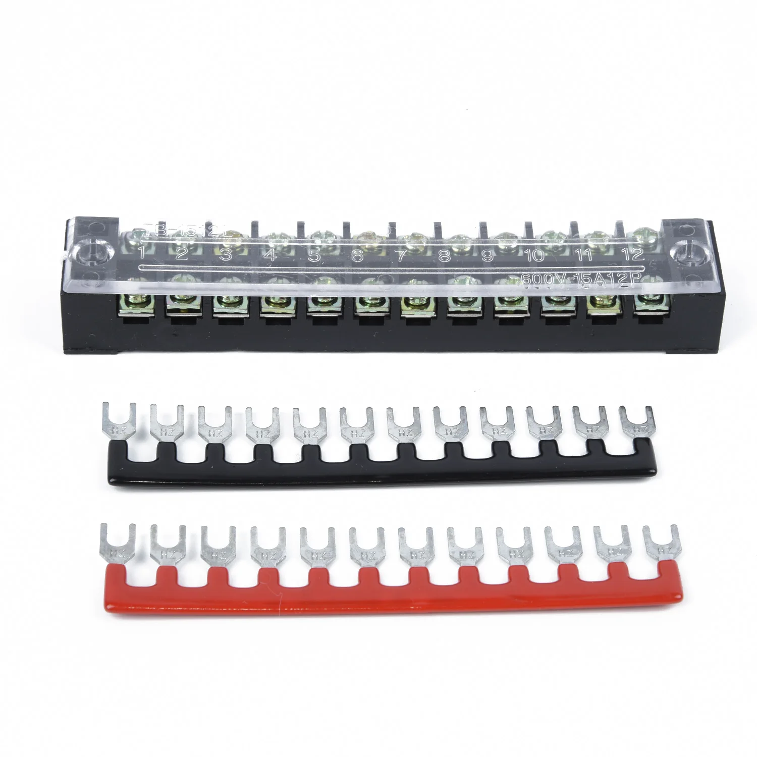 

Clear Terminal Block Electrical Distribution Bus Bar Set 100A Double Row