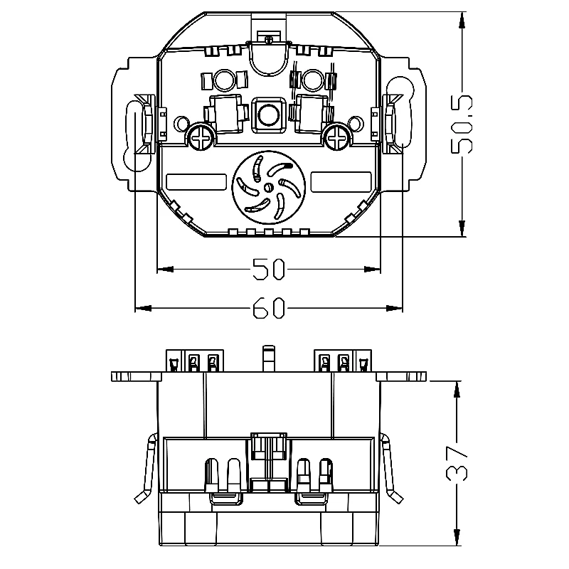 Настенное зарядное устройство с двумя USB портами 5 В 2 А|Электрические розетки| |