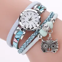 Luxury Fashion Women Girls Bracelet Analog Quartz Watch Owl Pendant Ladies Dress Bracelet Watches Wristwatch Relogio Feminino