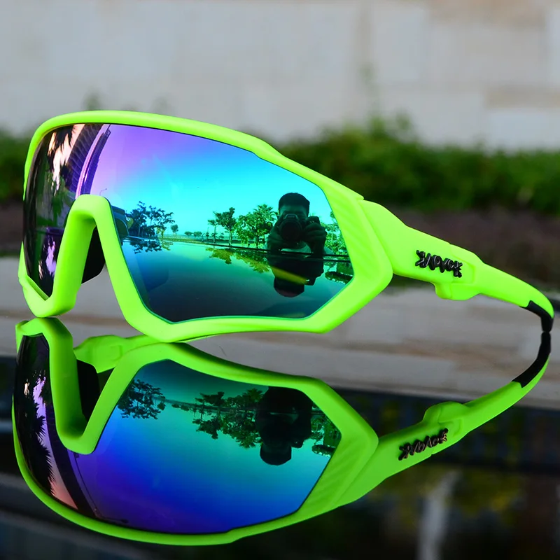 6 линз фотохромные поляризованные велосипедные очки мужские и женские спортивные Mtb велосипедные солнцезащитные очки для бега верховой езды велосипедные очки - Цвет: Photochromic 6 Lens