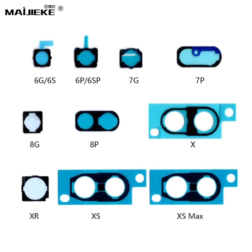 1 комплект задняя камера держатель Металл+ пена наклейка для iPhone X XR XS Max 8 8plus 7 7plus 6 6s plus задняя камера наклейка