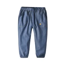 Новинка года; стильные детские брюки; сезон осень тонкие противомоскитные штаны для мальчиков из чистого хлопка летняя одежда; брюки