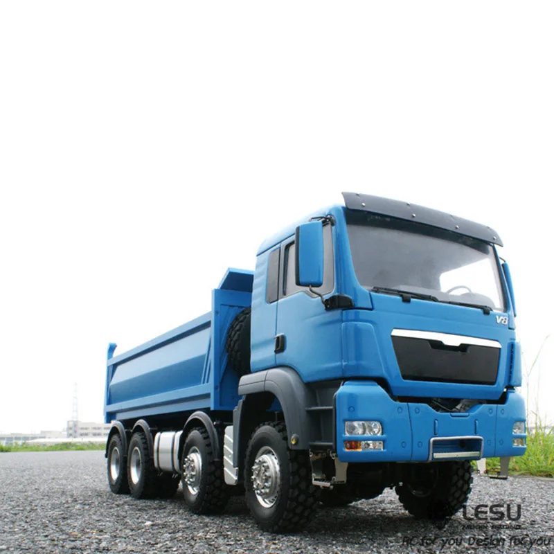 1/14 LESU MAN 8x8 RC самосвал с металлическим шасси гидравлический автомобиль