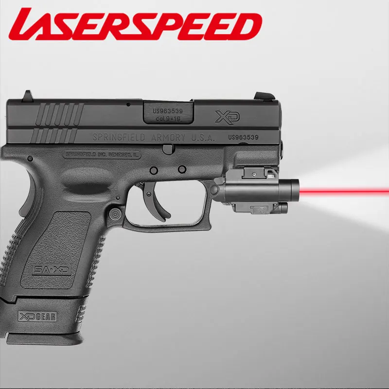 Пикатинни пистолет лазерный с светодиодный тактический светильник и камера видео самообороны оружие красный точечный прицел
