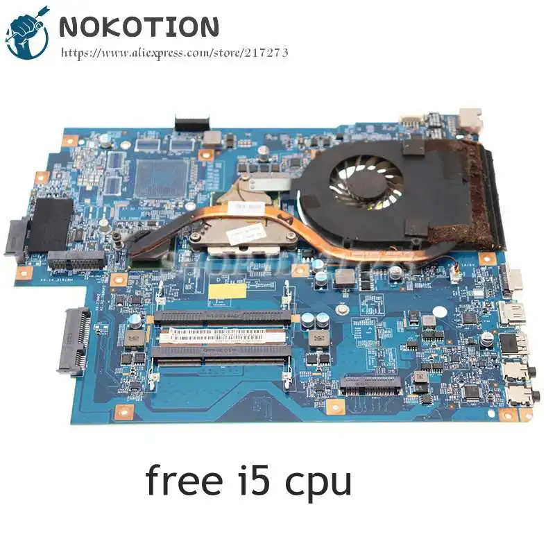 NOKOTION для ACER 7741 7741Z материнская плата GMA HD бесплатно i5 + радиатор вместо Acer 7551 7551G PC