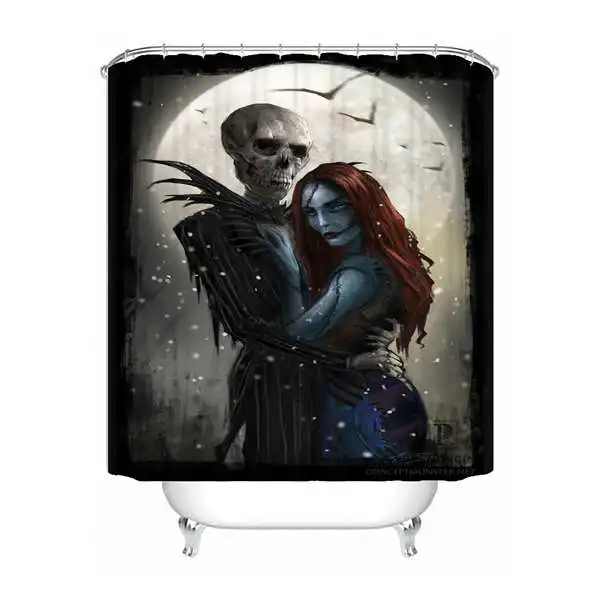 Shower Curtain Пользовательские Кошмар перед Рождеством Водонепроницаемый Душ занавес для дома ванной s крючки полиэстер ткань мульти Sizes180509-47 - Цвет: Shower Curtain