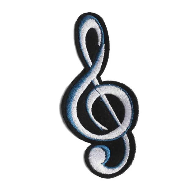 Music Earphone on Shoulder Iron On Embroidered Clothes Patches For Girl Woman Clothing Stickers Garment Wholesa 2