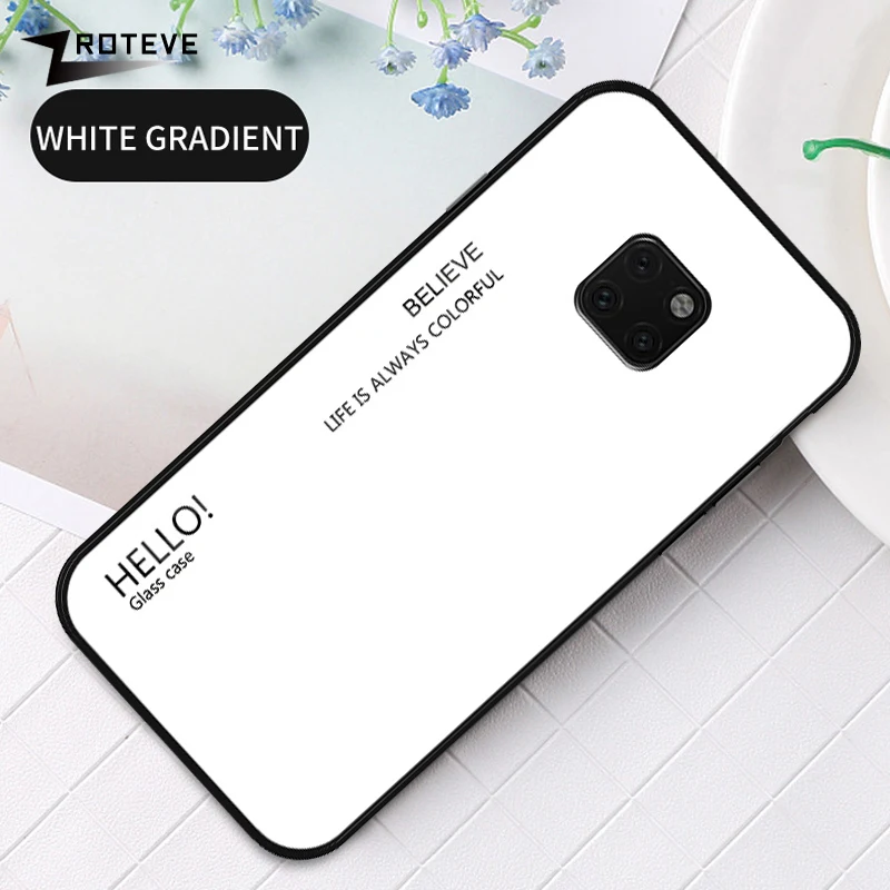 Mate 20 20X zrotem силиконовая рамка стеклянный чехол для Huawei Pro разноцветный из