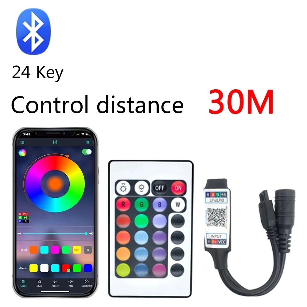 

BluetoothLED strip LED module light WIFI RGB RGBW LED controller with infrared remote control for DC 12V RGB 2835 5050
