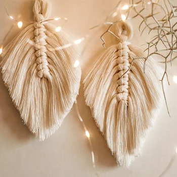 

Nordic style Northern Europe Macrame Cup Pad Bohemia Table Mat Handmade Cotton Braid Insulation Mats Wall Pendant