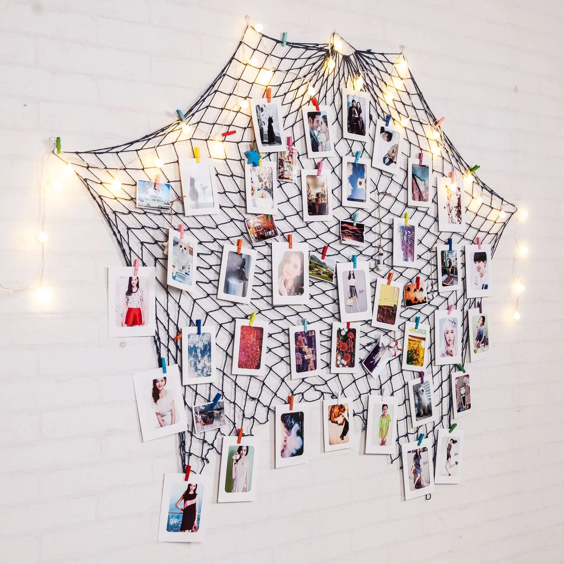 

Multi-Size Mediterranean Decoration Fishnet With Shell Home Wall Hangers Handmade Photo Wall Bar Shop Wall Decorations