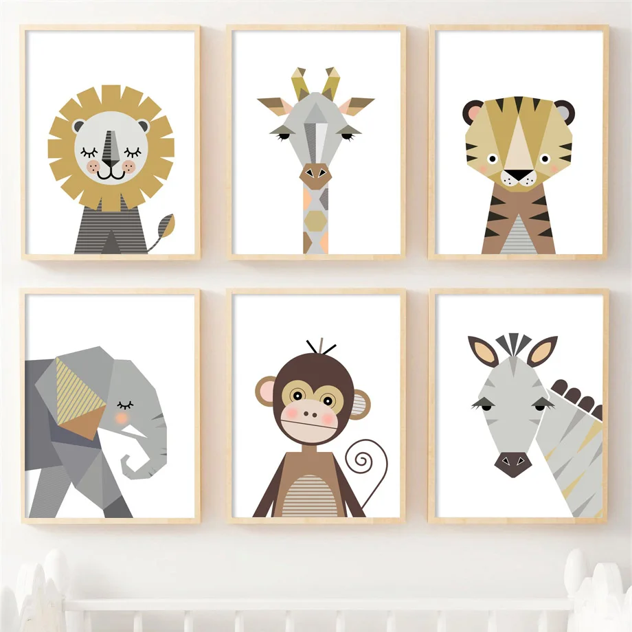 Lion-Giraffe-Zebra-Elephant-Monkey-Animals-Wall-Art-Print-Canvas-Painting-Nordic-Posters-And-Prints-Wall (1)
