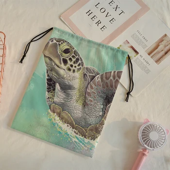 

Sell drawstring string pack Sea turtle Print the speed pocket Travel Shoulder Bag Mochila Men GYM Sack Drawstring Bag Support