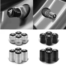 

4Pcs Tyre Metal Dust Cap Wheel Tire Valve With Car Logo Accessories For Citroen DS C2 C3 C4 C4L C5 C6 C8 DS3