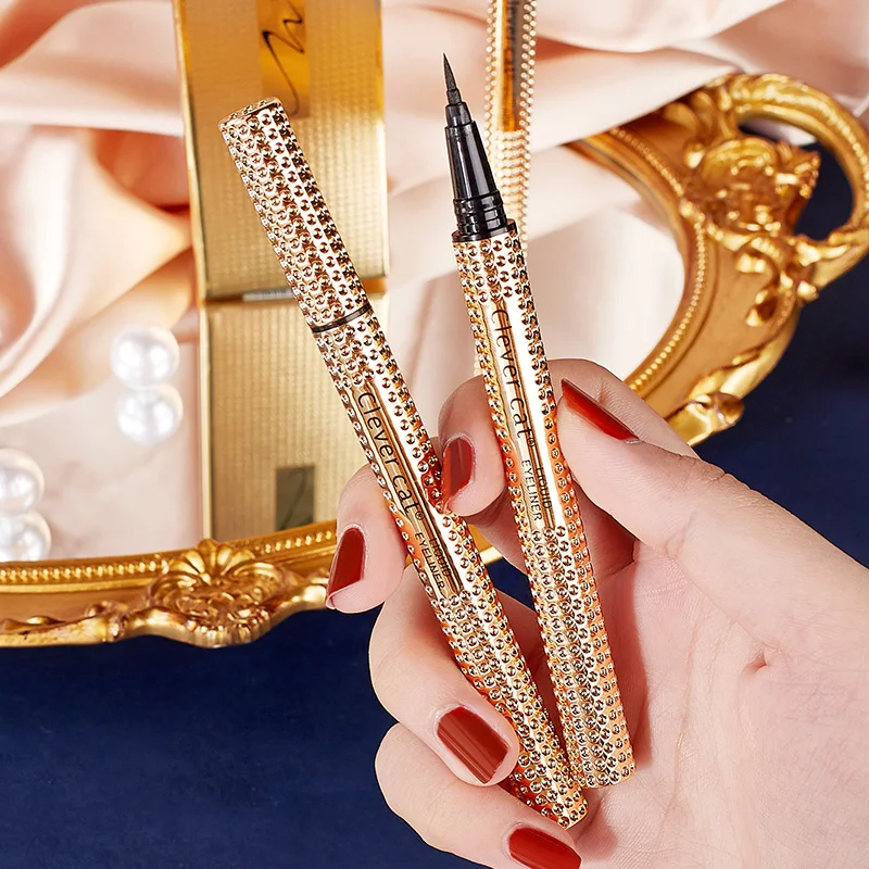 

Luxury Gold Waterproof Liquid Eyeliner Pen Beauty Cat Style 4Color Long Lasting Quick Dry Matte Eye Makeup Easy to Wear Eyeliner