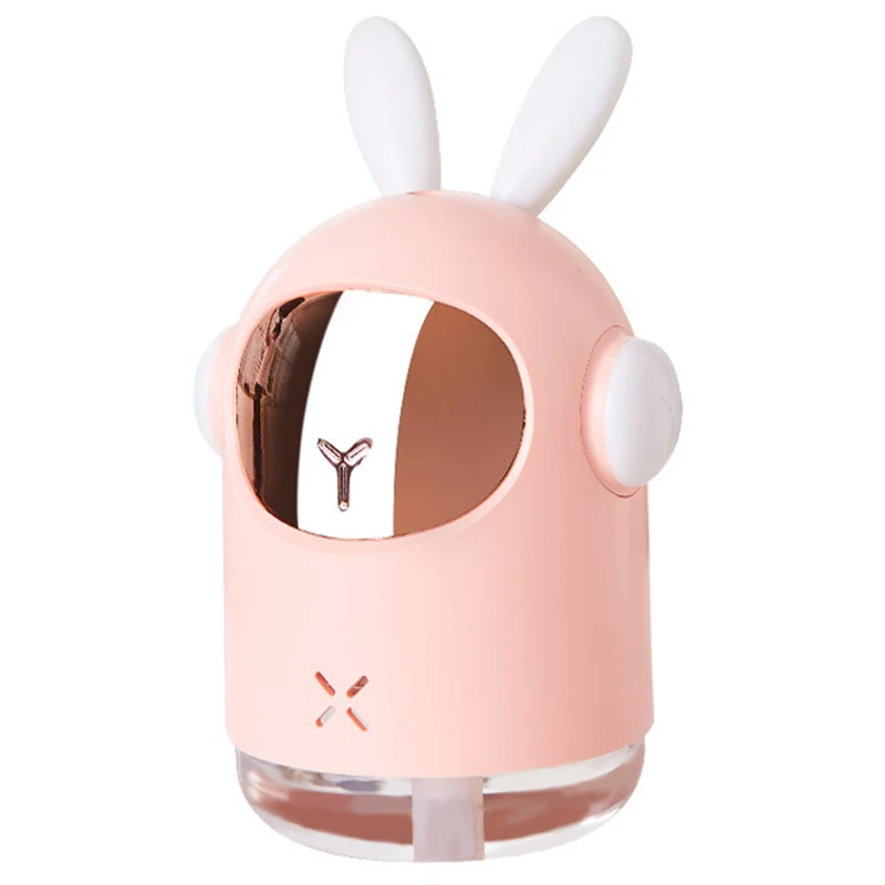 

350Ml Humidifier Rabbit Ultrasonic Cool Mist Maker Aroma Air Oil Diffuser Romantic Color LED Lamp Humidificador