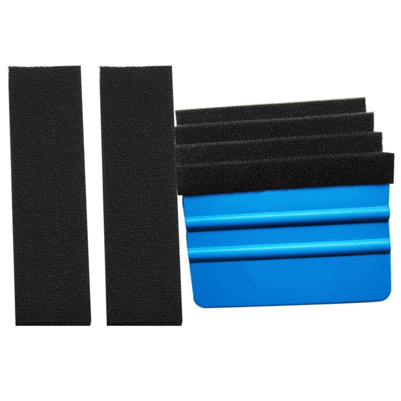 10pcs/lot Replacement Wool Felt For 4 Inch 10CM Card Squeegee Car Wrap Vinyl Film Scraper Car Sticker Window Tints Tool