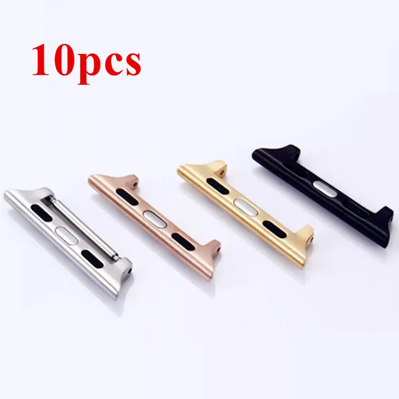 10Pcs/Lot Stainless Steel Adapter 1:1 for Apple Watch Band adapter Replacement 38mm 40mm 42mm 44mm Strap Connector Accessories