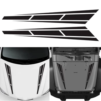 

1pair Car Vinyl Decals Decoration Sticker Racing Stripes Car Styling DIY Stripe Decoration Vinyl Truck Hood Decal Front stickers