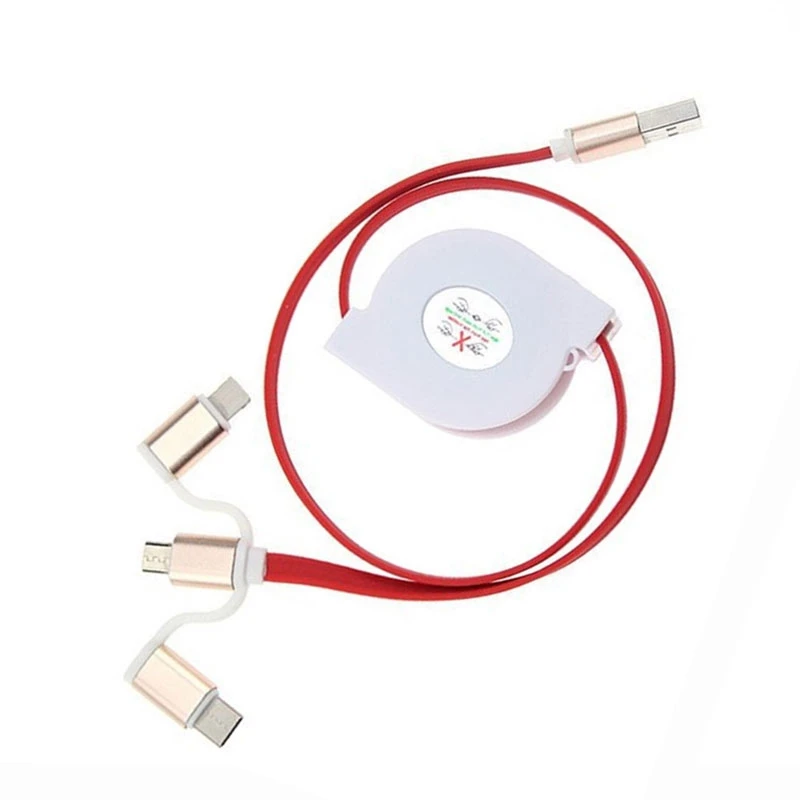 3 в 1 Выдвижной Usb type C кабель зарядного устройства для samsung Android Iphone