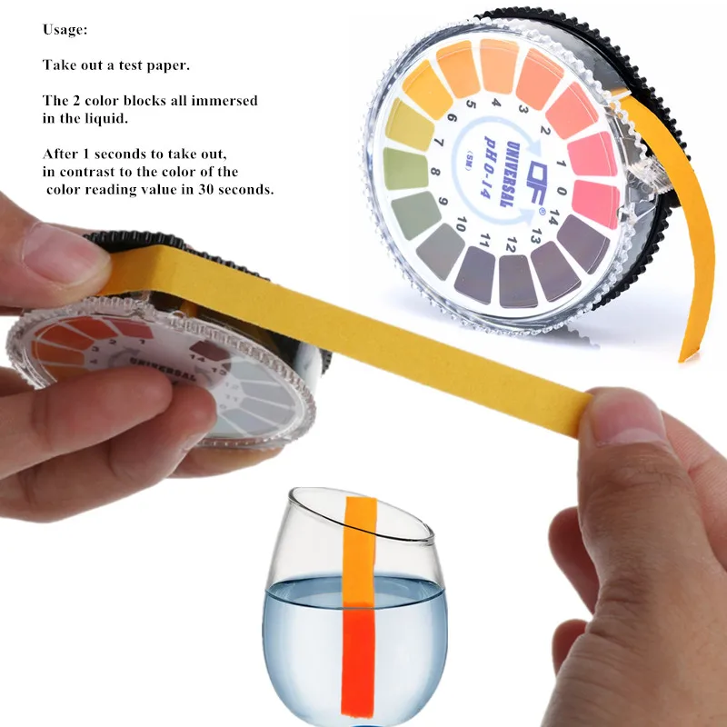 Description Picture 4 of itemPh Test Paper Universal Measure Range of 1-14 Ph Indicator Litmus Test Paper Strip Roll for Water Urine And Saliva