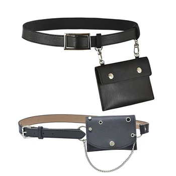 

Waist Bag Mini Chain Belt Punk Style Fanny Pack Bag Female Hip Messenger Purse Metal Buckle Skirts Bags & Leather Fanny Pack Men