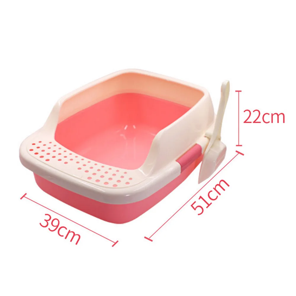 1pc Semi-closed Pet Cat Litter Boxs Sand blue Box Plastic Anti-Splash Reusable Cats Tray Bedpans Pets Toilet Cleaning Supplies