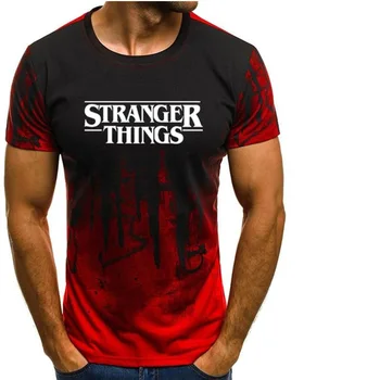 

stranger things t shirt Men's Short Sleeve 3D T-shirt Fashion Casual Street Short Sleeve