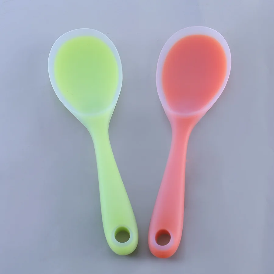 Rice Spoon Rice Cooker Non-stick Pot Applicable Rice Spoon Edible Silicon High-temperature Resistant Rice Spoon Tableware Spoon
